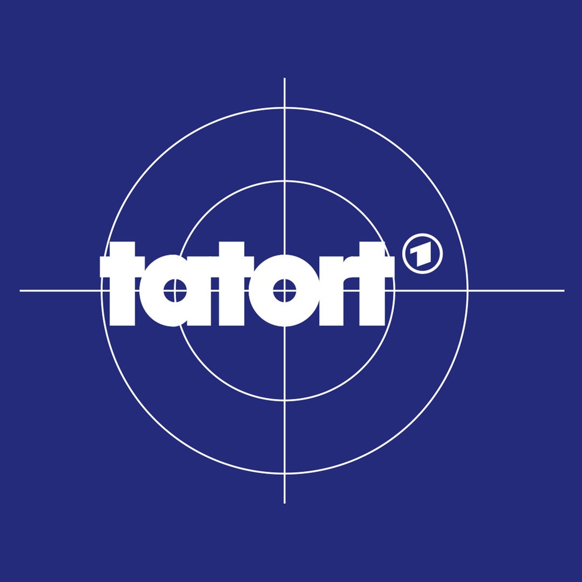 Schriftzug "Tatort" vor einem Fadenkreuz