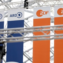 ARD und ZDF auf der Leipziger Buchmesse 2024 auf dem Messegelände. Leipzig, 22.03.2024