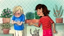 Ein Mädchen redet auf einen Jungen ein, der beide Arme verschränkt hat (Quelle: rbb/OHRENBÄR/Maja Bohn)