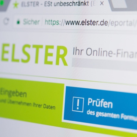 Die Homepage des Elster-Portals