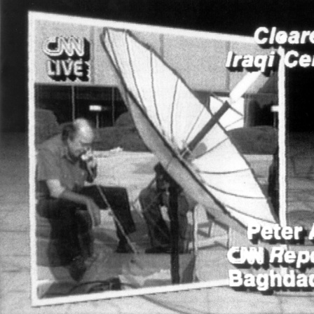 Peter Arnett CNN Reporter während des Golfkriegs 1991