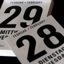 Kalenderblatt: Mal hat der Februar 28 Tage, mal sind es 29