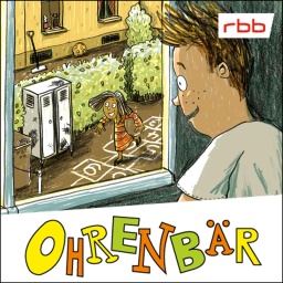 Bunte Zeichnung: ein Junge schaut aus dem Fenster, er sieht ein Mädchen beim Hüpf-Spiel, neben ihr ein alter Schrank (Quelle: rbb/OHRENBÄR/Horst Klein)