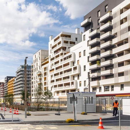 Das komplett neu errichtete Olympische Dorf in Saint-Denis. Hochhäuser mit Wohnungen für die Athletinnen und Athleten. 