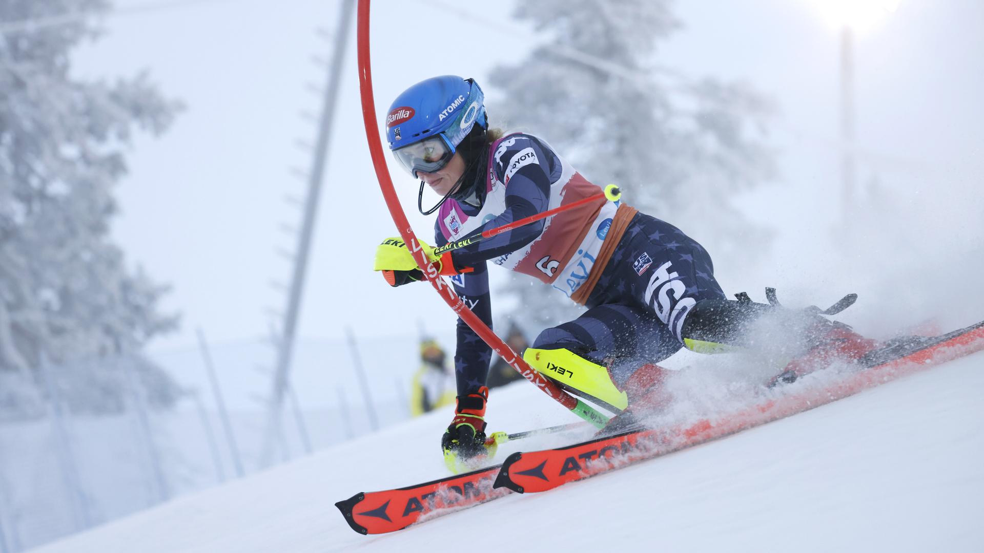 Sportschau Slalom der Frauen in Levi der komplette erste Lauf ARD