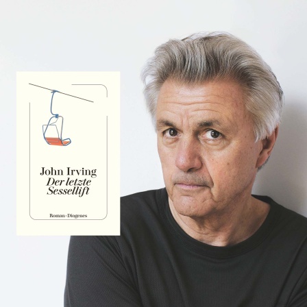 Porträt und Buchcover_John Irving: Der letzte Sessellift_foto: Diogenes Verlag / Basso Cannarsa/Opale/Leemage/laif