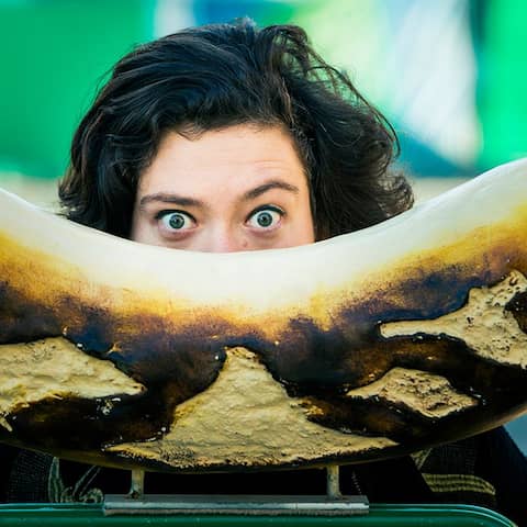 Nora Gomringer auf der Herbstmesse in Basel, 2015; © Lucian Hunziker