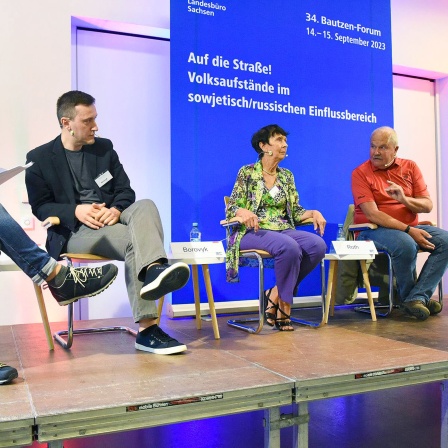 im Bild von links nach rechts: Stefan Nölke,  Mykola Borovyk, Heidi Roth, Rainer Eckert, Peter Gräfe