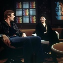 Seit dem 18.03.1973 heißt es "Talkshow" im deutschen TV bei "Je später der Abend" im WDR - hier diskutieren ein Jahr nach der Premiere Romy Schneider und Burkhard Driest miteinander