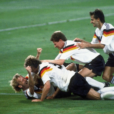 Deutsche Fußballspieler jubeln
