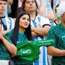 Fans von Saudi-Arabien während des Spiels der FIFA World Cup Qatar 2022