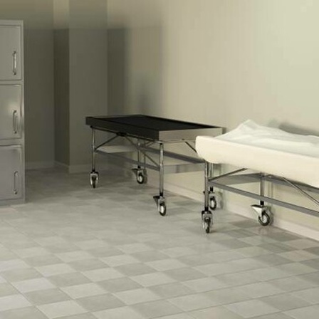 Ein Raum in dem Autopsien durchgeführt werden