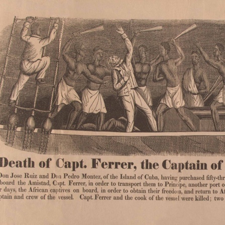 Rebellierende Sklaven auf dem Schiff La Amistad