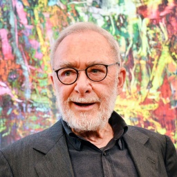 Der Maler Gerhard Richter einer Pressekonferenz im Museum Barberini