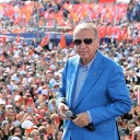 Auf diesem von der türkischen Regierung zur Verfügung gestellten Bild spricht Präsident Erdogan auf einer Wahlkampfveranstaltung am Ataturk Flughafen, Istanbul.