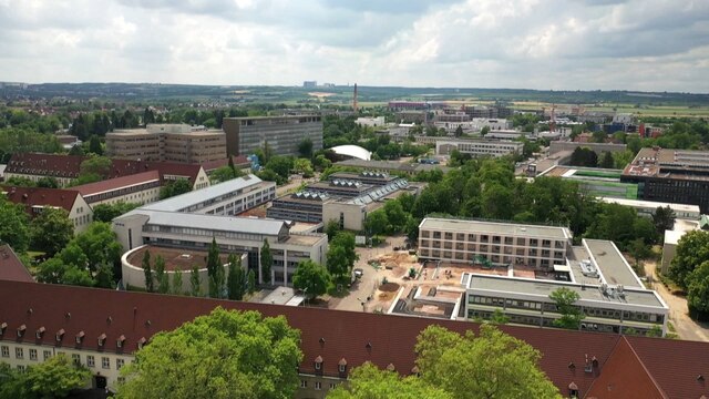Campus der Johannes-Gutenberg-Universität Mainz von oben
