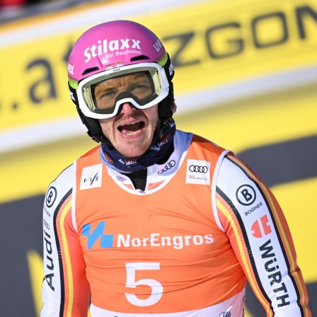 Der Deutsche Linus Straßer beim Slalom in Hafjell