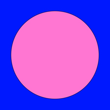 Die Grafik zeigt einen pinken Vollmond auf einem blauen Rechteck.