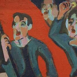 Ernst Ludwig Kirchner 1880-1938. "1. Mai Revolution”, 1927. Öl auf Leinwand