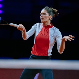 Tennisspielerin Andrea Petkovic bei einem Showmatch 