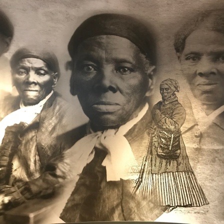 Das Beiragsbild des WDR 3 Kulturfeature - Die Sklavenbefreierin Harriet Tubman zeigt eine Collage aus mehreren Porträts von Harriet Tubman