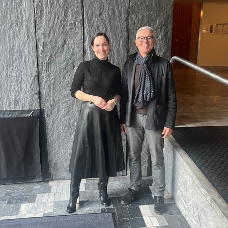 Die Schauspielerin Verena Altenberger mit dem BR-Kinoexperten Markus Aicher | Bild: (c) Markus Aicher