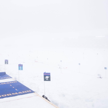 Starker Nebel beim Biathlon-Weltcup in Olso