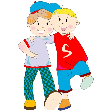 Illustration zweier Freunde