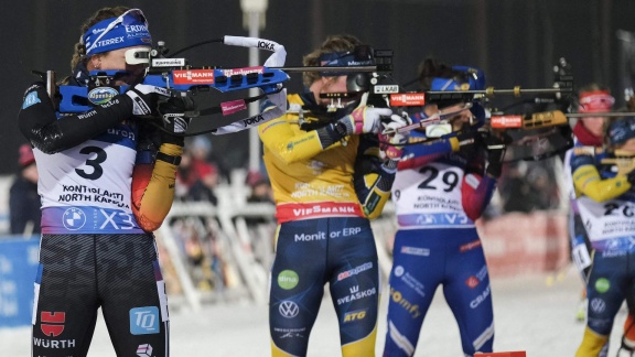 Sportschau Wintersport - Massenstart Der Frauen In Kontiolahti - Die Zusammenfassung