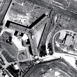 Satellitenbild von Saydnaya, Militärgefängnis in Syrien