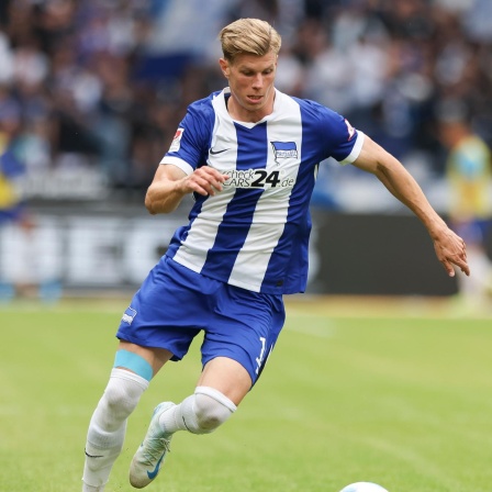 Hertha Berlins Jan-Luca Schuler in Aktion