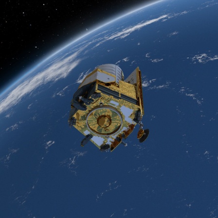 Ein Computergeneriertes Bild des Weltraumteleskops "Euclid" (Bild: picture alliance/dpa/ESA/PA Media)