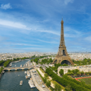 Paris mit dem Eiffelturm und der Seine © IMAGO/Christian Offenberg