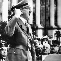 Adolf Hitler hält eine Rede