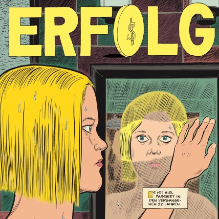 Panel aus dem Comic "Monica" von Daniel Clowes. Eine blonde Frau wischt einen Spiegel frei, um sich zu betrachten. Daneben steht: "Es ist viel passiert in den vergangenen 22 Jahren."