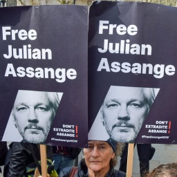 Unterstützer versammeln sich vor dem High Court für die Entscheidung, ob Julian Assange Berufung gegen seine Auslieferung an die USA einlegen kann.