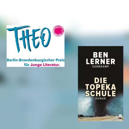 Buchcover "Die Topeka Schule" und Logo "THEO" (c) verlag suhrkamp + www.theo-schreibwettbewerb.de