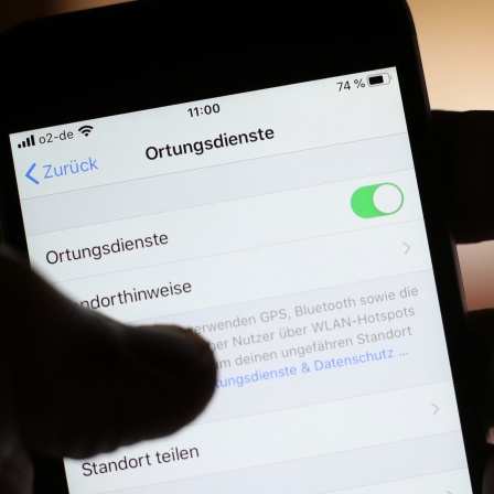 Aktivierte Ortungsdienste unter iOS