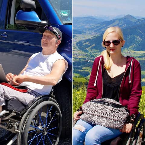 Jana Sohm, ist nach einem verunglückten Trampolinsprung im Juni 2009 querschnittsgelähmt, und Stefan Kretzschmar, ehem. Rennradfahrer, sitzt seit Unfall (2006) im Rollstuhl  - zum SWR1-Thementag: &#034;Inklusion und Menschen mit Behinderung&#034;