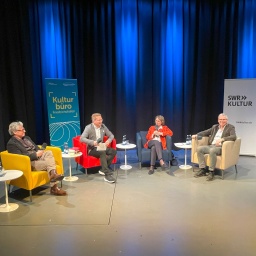 Eberhard Falcke, Carsten Otte, Kirsten Voigt, Jörg Magenau bei der Diskussion