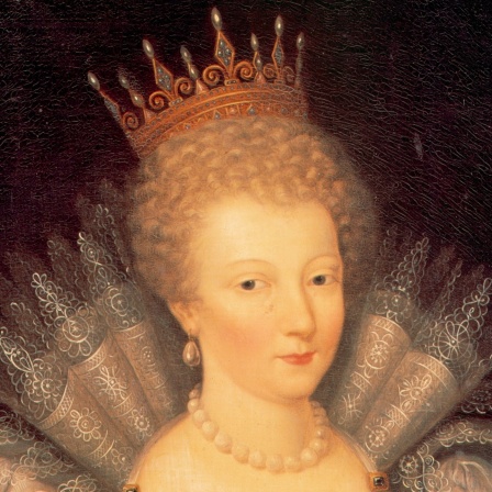 Maria Stuart (1542-1587), Königin von Schottland, hier als Königin von Frankreich in einem Gemälde von Joseph Serrur