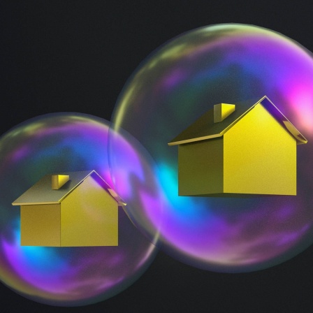 Das Beitragsbild zeigt eine Illustration von 3 Häusern, eingeschlossen in bunten Seifenblasen auf schwarzem Hintergrund
