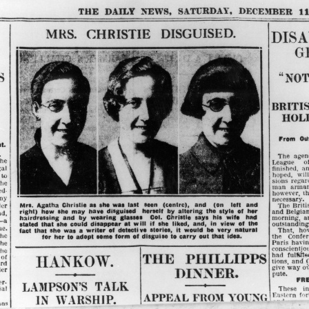Agatha Christie wird 1926 vermisst