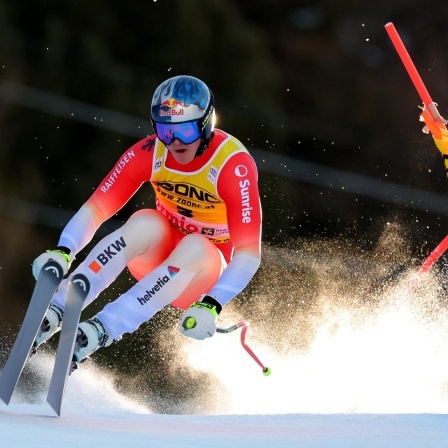 Schweiz Franjo von Allmen auf der Abfahrt von Bormio 