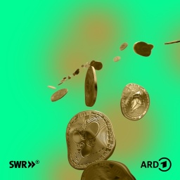 Grafik mit schmelzenden Bitcoins auf grünem Hintergrund