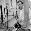 Straßenszene 1964, Stan Getz mit Saxophon