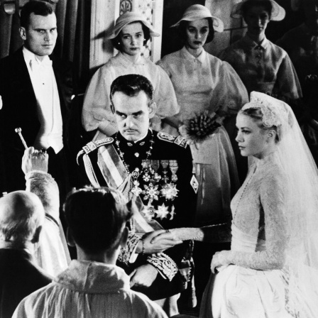 Prinz Rainier heiratet Grace Kelly 1956 in Monaco (Archivbild)