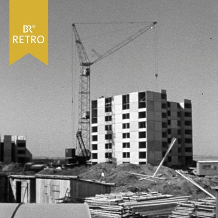 Baustelle, Rohbau eines Wohnblocks und Kran  | Bild: BR Archiv