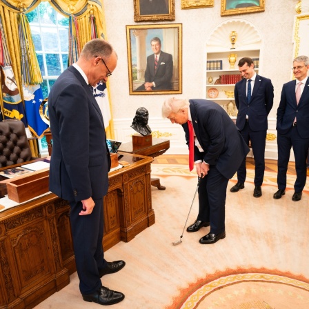 Bundeskanzler Friedrich Merz (CDU) zu Gast bei US-Präsident Donald Trump.