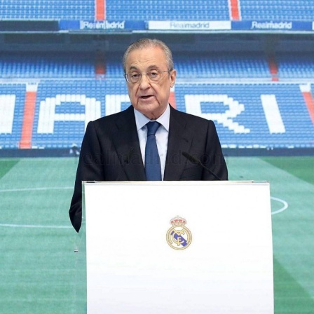 Tribute act and farewell to Sergio Ramos. Real Madrid City hosted the act of tribute to Sergio Ramos, club legend who says goodbye after 671 official matches and 101 goals scored. Madrid, June 17, 2021 In Picture: Florentino Perez Real Madrid / Cordon Pr